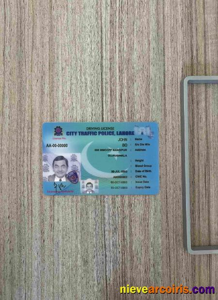 Pakistan City Traffic Police Lahore driving license  photolook